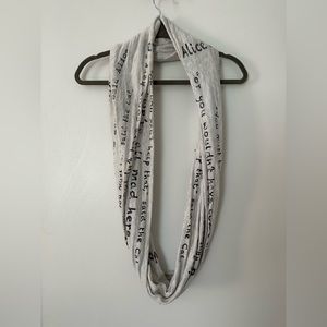 Literary Quote Infinity Scarf, Alice in Wonderland